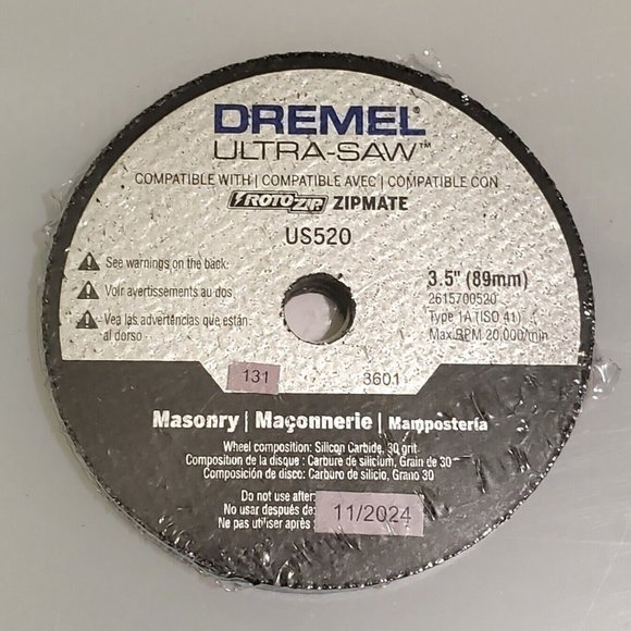 Dremel Masonry Cutting Wheel For Ultra Saw US520 1X4 Silicon Carbide 30 Grit - Picture 1 of 3